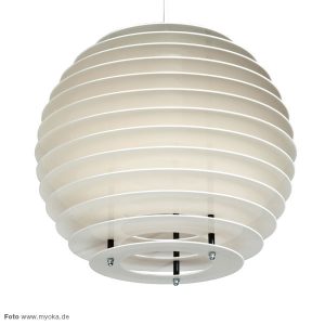 Lockengeloet Recycling Design Deckenleuchte aus weissen Schallplatten - Corona 13