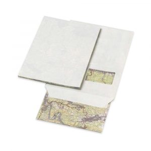 Recycling Design Briefumschläge Kuverts aus fehlbedruckter Landkarte - C4 mit Fenster