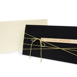 TYPEWRITER - Weihnachtskarte mit Lesezeichen aus Holz - Stille Nacht