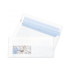 Recycling Design Briefumschläge Kuverts aus fehlbedruckter Landkarte - DL mit Fenster