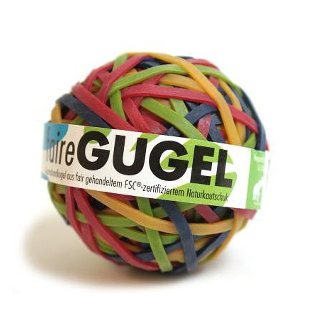 Green & Fair Faire Gugel - Gummibandkugel, Gumminbänder, Haushaltsgummis aus fsc zertifiziertem Naturkautschuk
