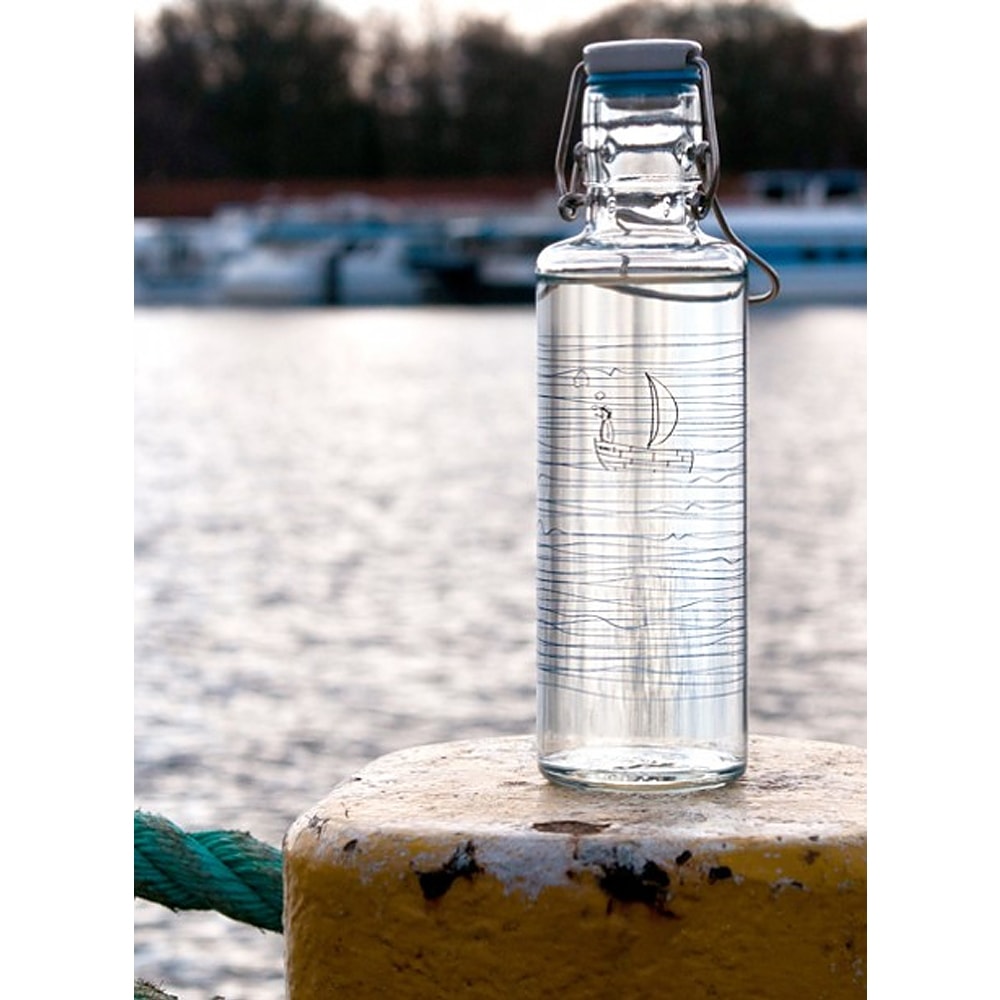 SOULBOTTLE 0.6L Heimat.Wasser Nachhaltige Trinkflasche aus Glas