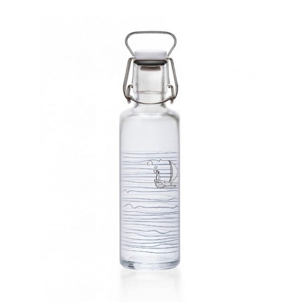 SOULBOTTLE 0.6L Heimat.Wasser Nachhaltige Trinkflasche aus Glas