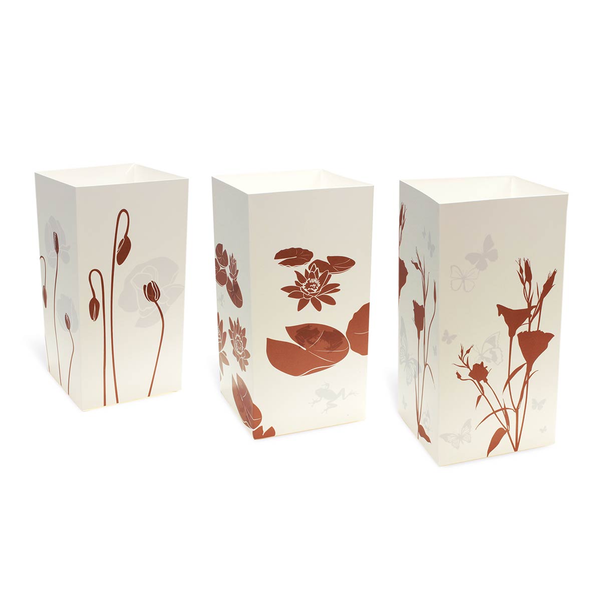 Designimdorf Zauberlicht Sommer 3 Windlichtschirme aus Papier zum Verschicken