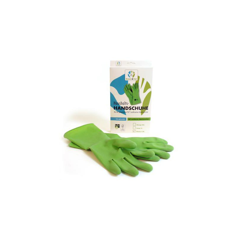 Green & Fair nachhaltige Gummihandschuhe Haushaltshandschuhe aus Naturkautschuk