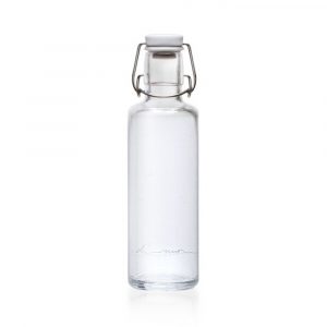 SOULBOTTLE - 0.6L - Trinkflasche aus Glas "EINFACH NUR WASSER"-0