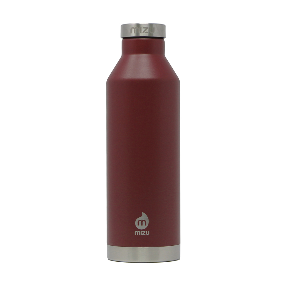 Mizu V8 Burgundy Vakuumisolierte Trinkflasche aus Edelstahl Thermosflasche weinrot