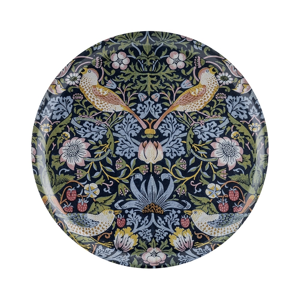 Ary Home rundes Serviertablett aus Birkenholz Strawberry Thief