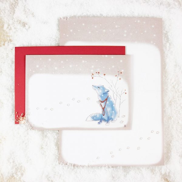 bow-hummingbird-grusskarte-weihnachtskarte-fuchs-rot