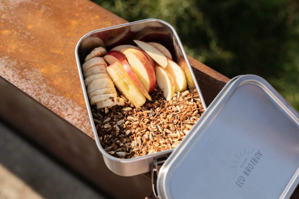 Eco Brotbox Yogi Box auslaufsichere nachhaltige Lunchbox aus Edelstahl