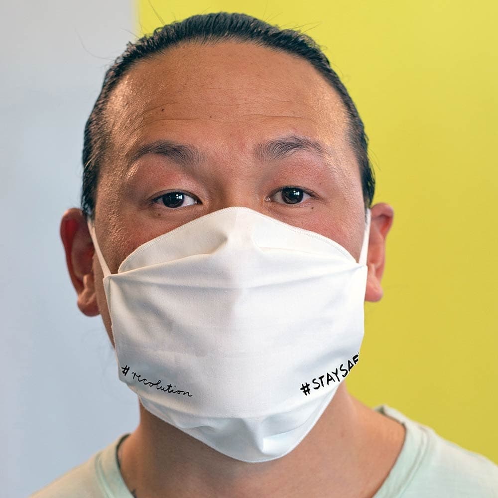 Recolution Schutzmaske aus Biobaumwolle weiss neutral - stay safe