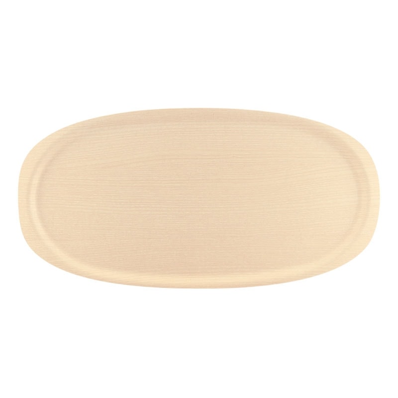 Ary Home Serviertablett aus Holz - großes Champagnertablett Holztablett aus weissem Eschenholz