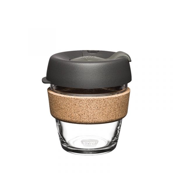 KeepCup Brew Cork Nitro XS nachhaltiger Kaffee to Go Becher aus Glas mit Korkband