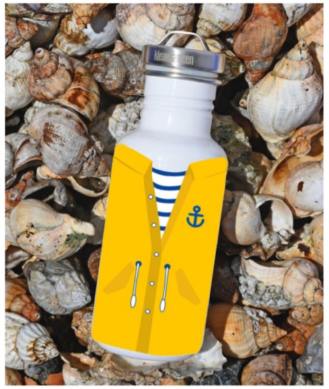 Klean Kanteen Friesennerz Trinkflasche aus Edelstahl im nordischen Regencape Design