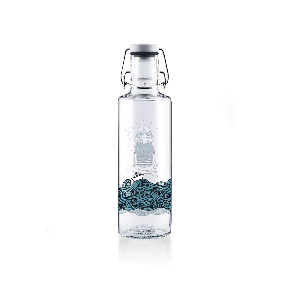SOULBOTTLE 0.6L Soulsailor Nachhaltige Trinkflasche aus Glas