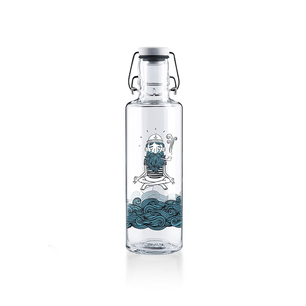 SOULBOTTLE 0.6L Soulsailor Nachhaltige Trinkflasche aus Glas
