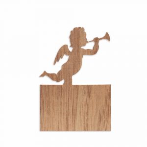 Designimdorf Schattenspiel Engel -Motiv aus Holz zum Einsetzen in die Basis