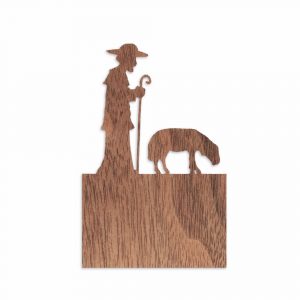 Designimdorf Schattenspiel Hirte -Motiv aus Holz zum Einsetzen in die Basis