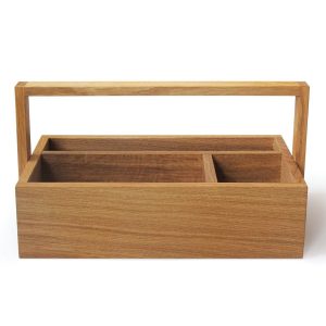 Side by Side Design Werkzeugbox / Organizer / Box für Küchenutensilien aus Eichenholz