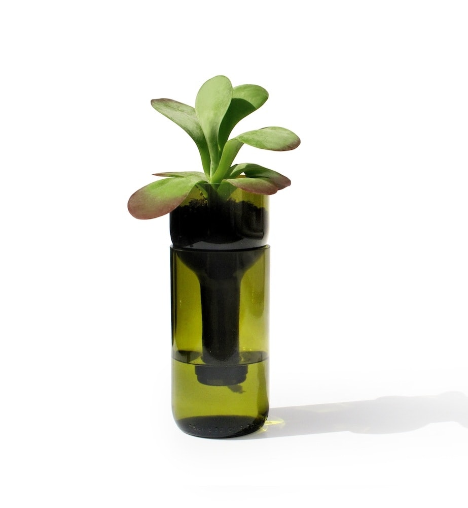 Side by Side Blumengefäß Self Watering Bottle Grün