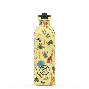 24Bottles Kindertrinkflasche aus Edelstahl mit Sportcap Jungle Friends