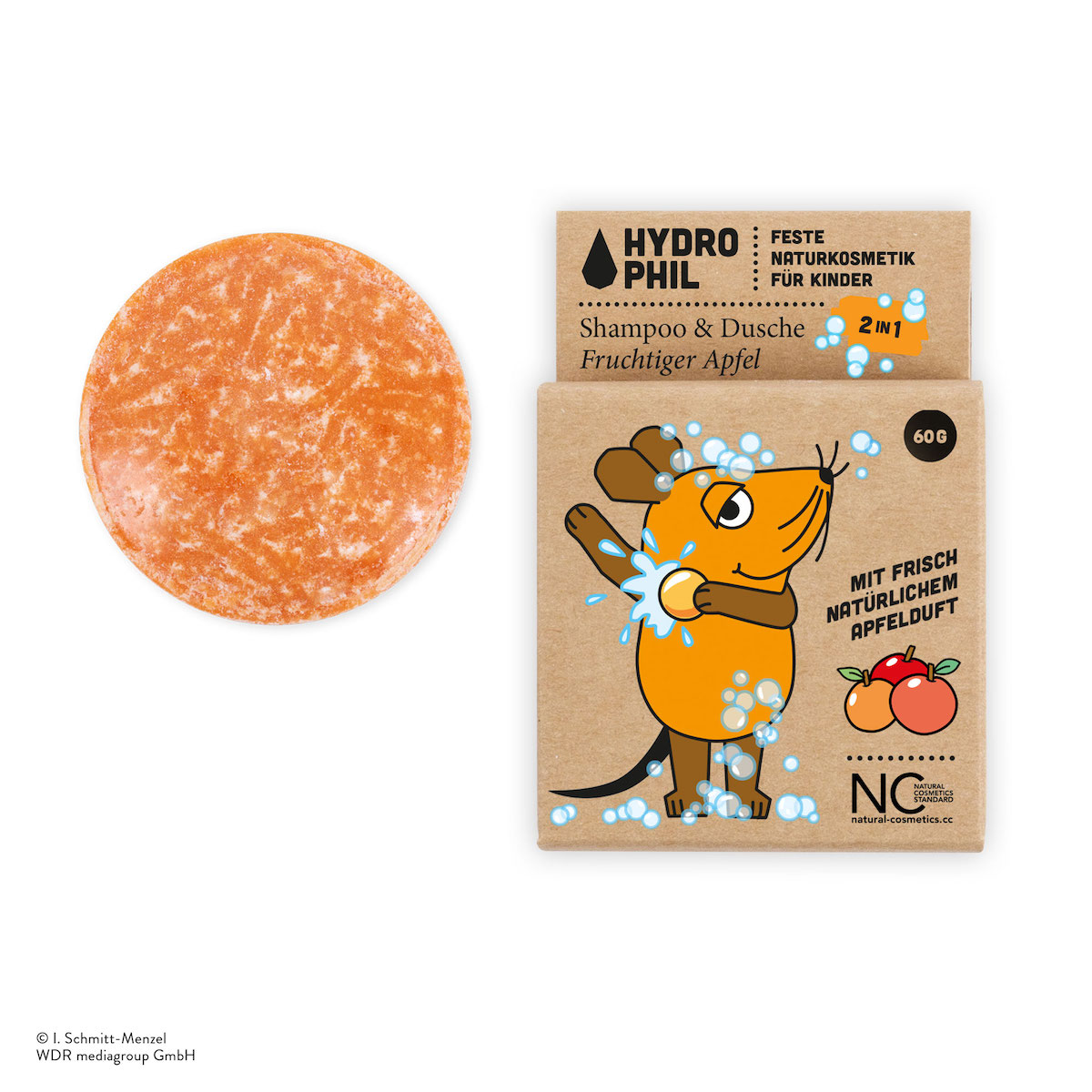 hydrophil-feste-naturseife-2in1-shampoo-dusche-fuer-kinder-die-maus-fruchtiger-apfel
