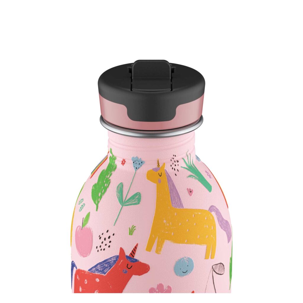 24Bottles Magic Friends - Leichte Kindertrinkflasche aus Edelstahl mit Einhörner - 250ml