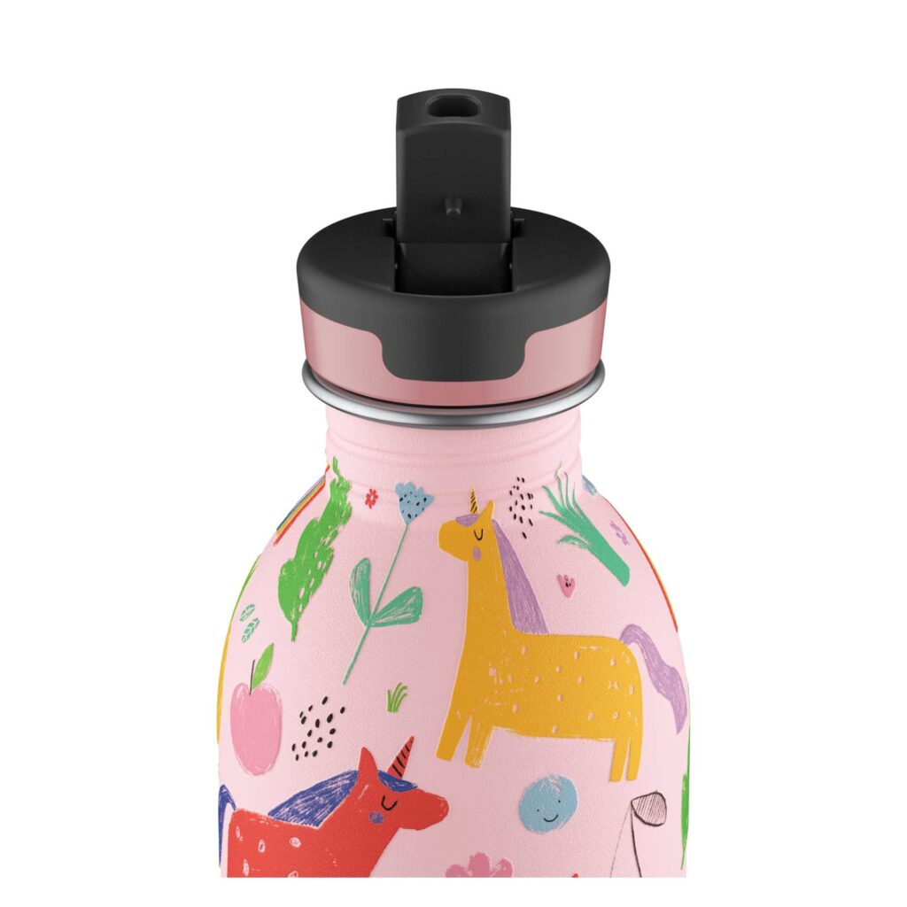 24Bottles Magic Friends - Leichte Kindertrinkflasche aus Edelstahl mit Einhörner - 250ml