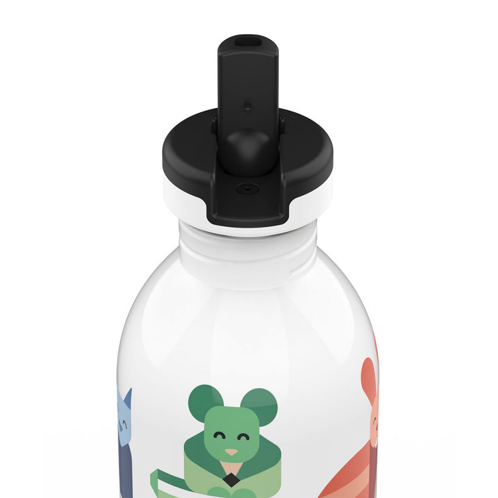 24Bottles leichte Kindertrinkflasche aus Edelstahl mit Sportcap 250ml Best Friends