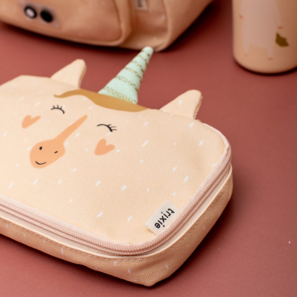 Trixie Federmäppchen Stifteetui aus Baumwolle mit Einhorn - Mrs. Unicorn