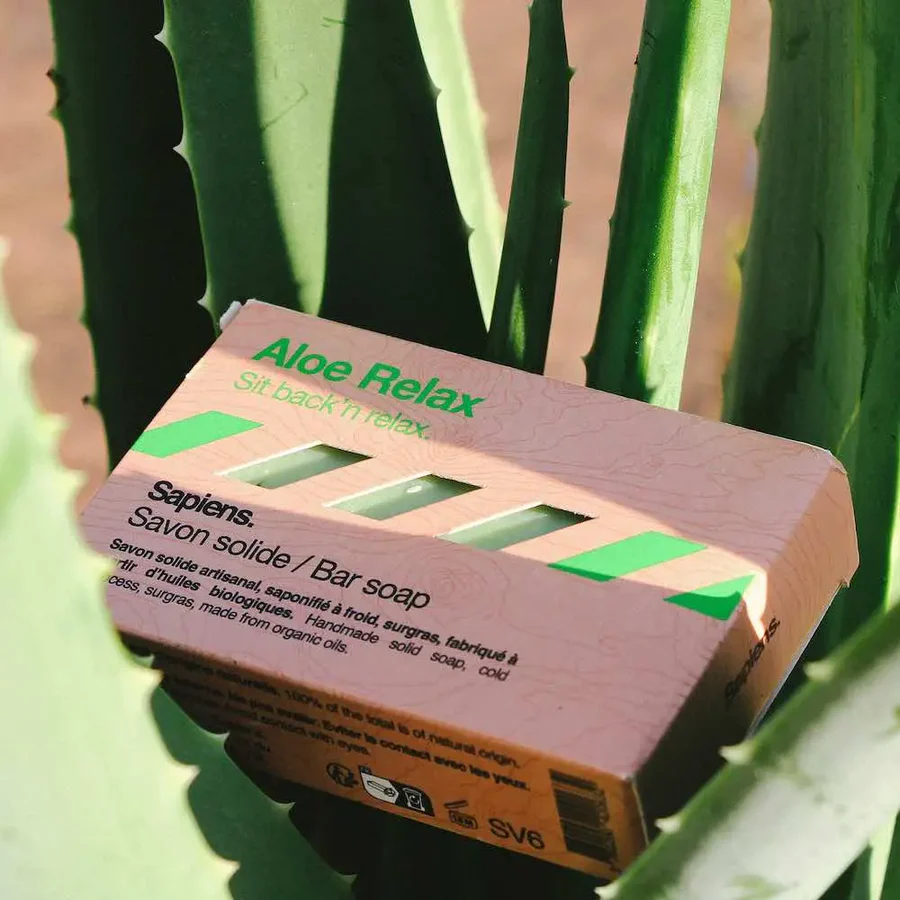 Sapiens natürliche feste Bio-Seife für Männer - Aloe Relax
