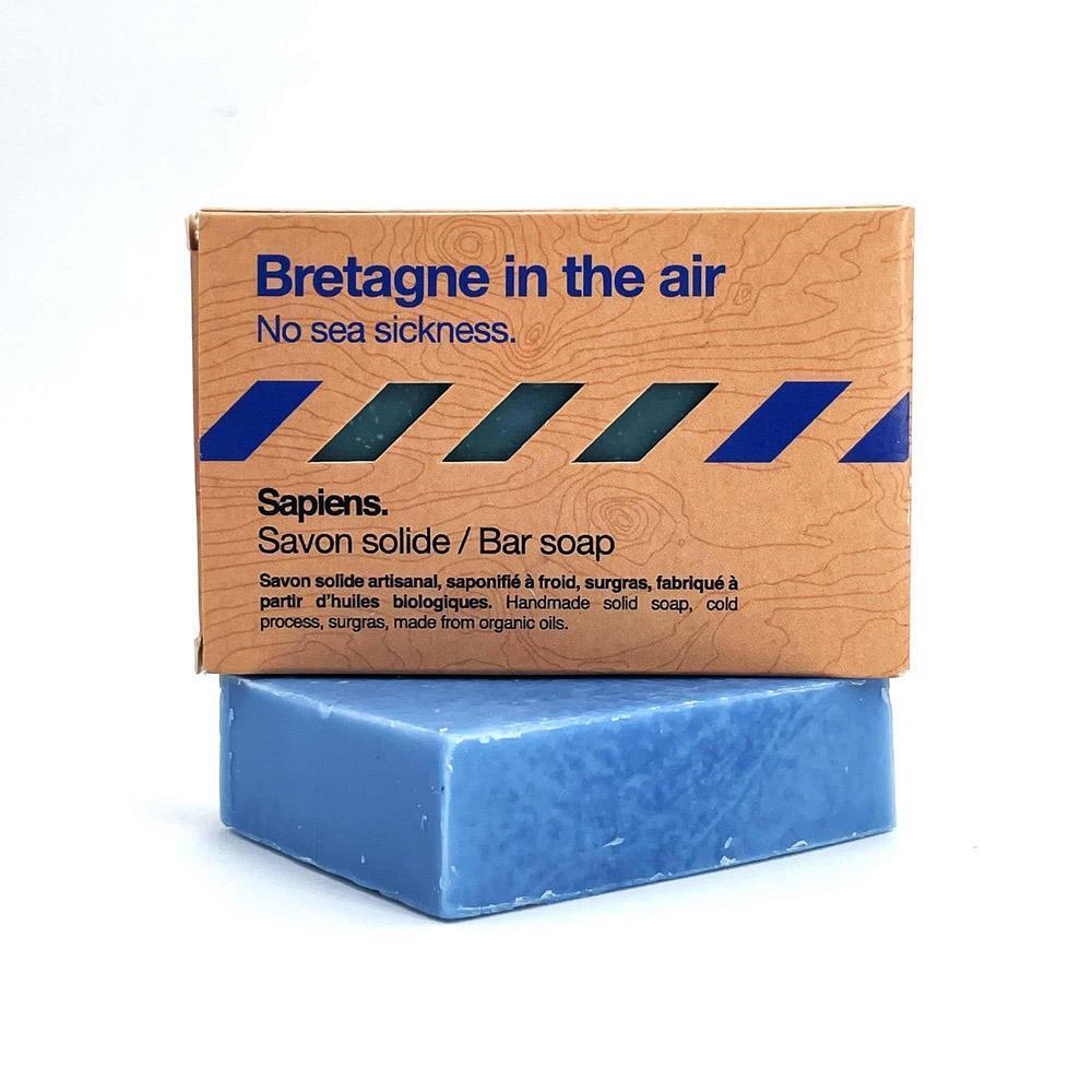 Sapiens natürliche feste Bio-Seife für Männer blau - Bretagne in the air