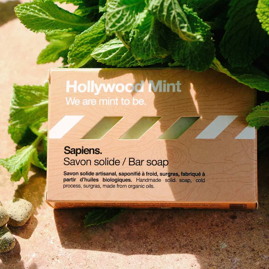 Sapiens natürliche feste Bio-Seife für Männer - Hollywood Mint