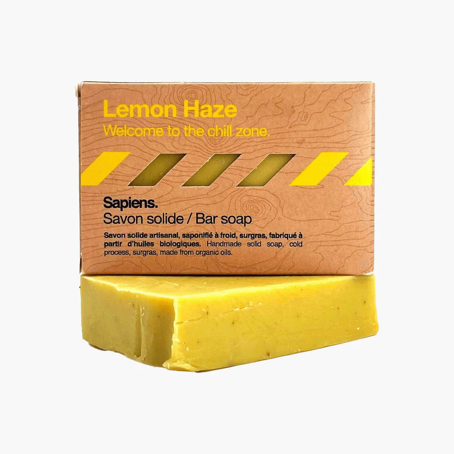 Sapiens natürliche feste Bio-Seife für Männer gelb - Lemon Haze