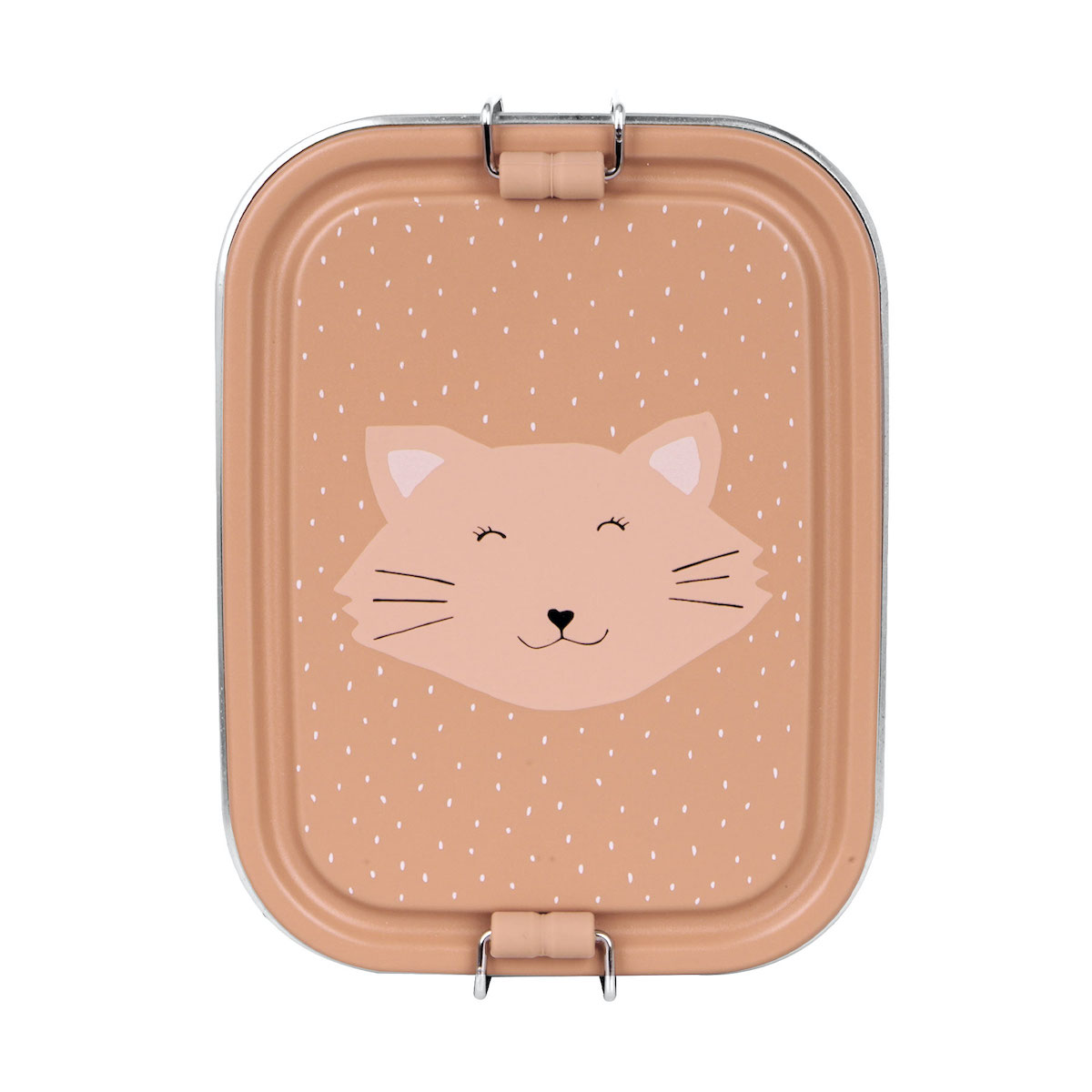Trixie Kinderbrotdose - nachhaltige Lunchbox aus Edelstahl klein mit Katze - Mrs. Cat