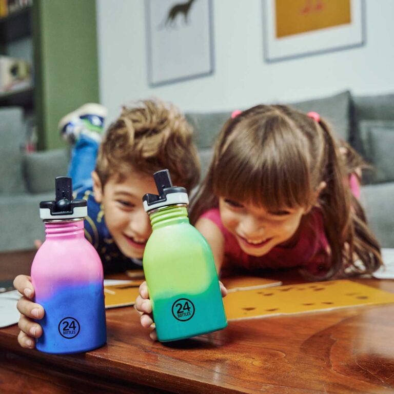 24Bottles Urban REactive 250ml - Kindertrinkflasche aus Edelstahl mit SportCap und Farbwechseleffekt