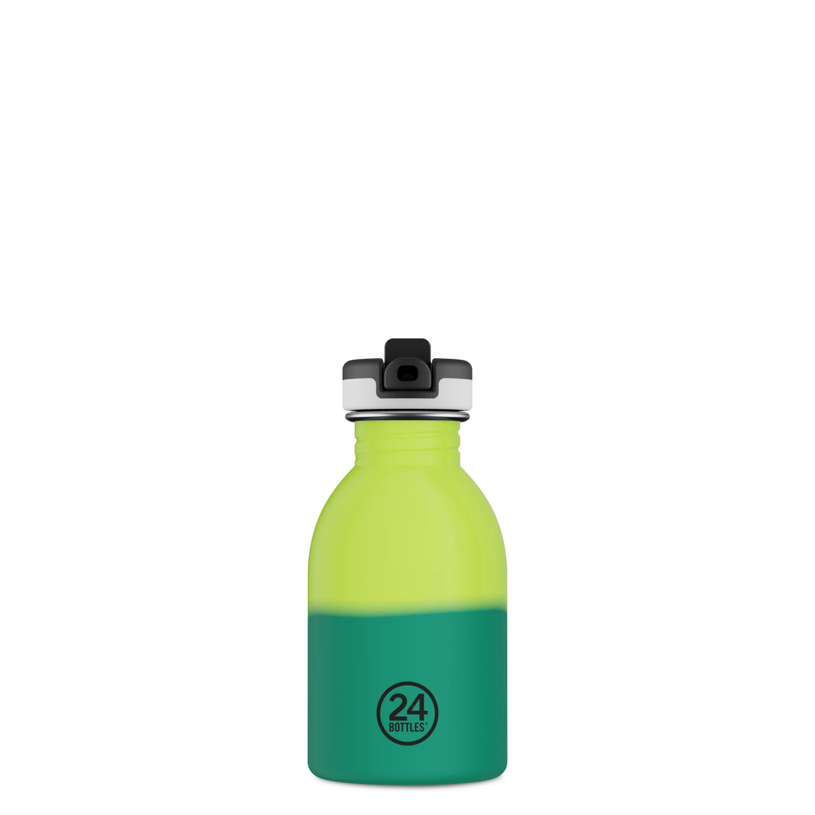 24Bottles Urban REactive - Kindertrinkflasche aus Edelstahl mit SportCap und Farbwechsel gelb-grün