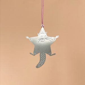 Another Studio Party Animal Flughörnchen - Design Weihnachtsdekoration aus Edelstahl - Weihnachtsbaumschmuck
