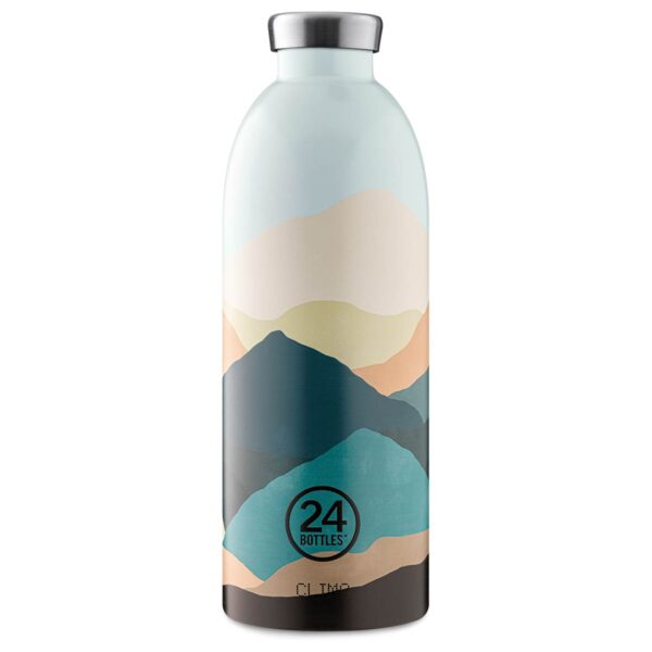 24Bottles Clima Mountains 850ml - Thermoflasche aus Edelstahl, Isolierflasche