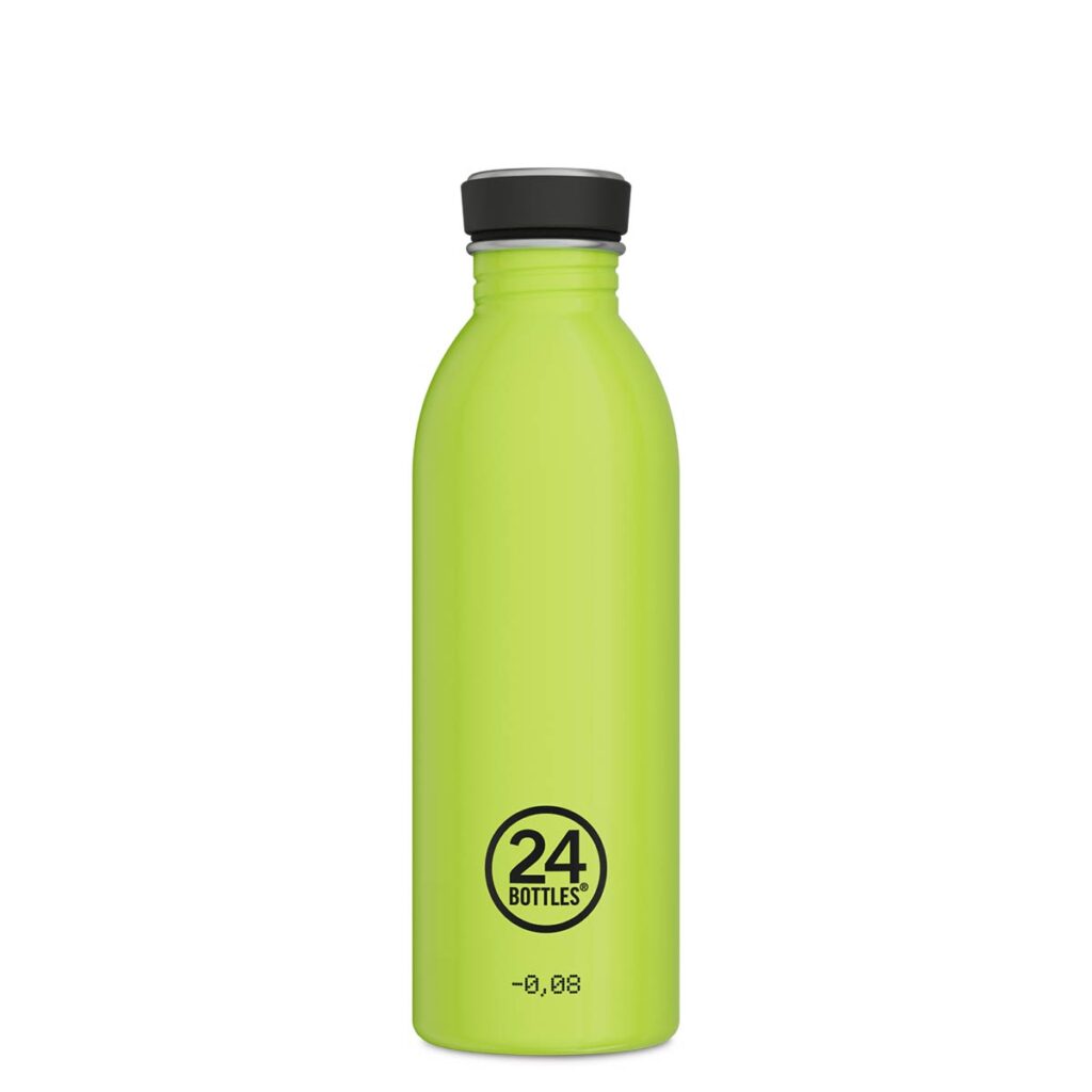 24Bottles Urban REactive I Gelb/Grün - 500ml - Trinkflasche aus Edelstahl mit SportCap und Farbwechseleffekt