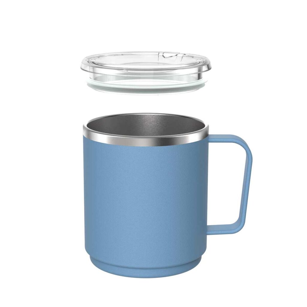 KeepCup Camp Mug Mist blue - Thermobecher, Campingbecher aus Edelstahl mit Deckel - Nebelblau
