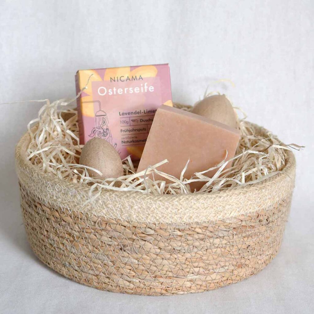NICAMA OSTERSEIFE – feste, handgemachte Bio-Seife vegan Lavendel-Limette