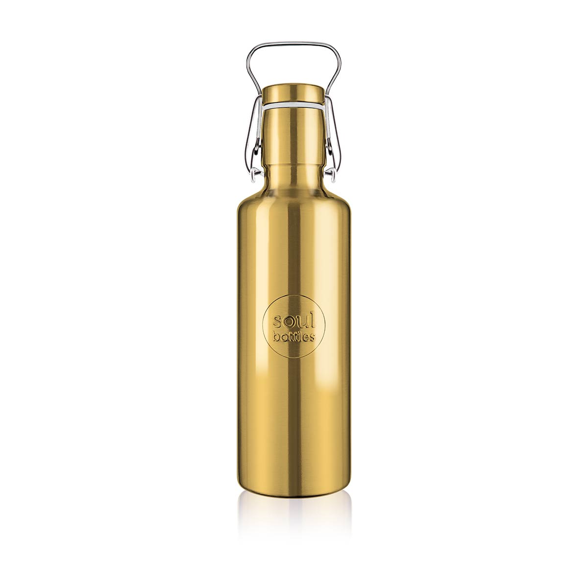 Soulbottle gold - nachhaltige Trinkflasche aus Edelstahl - Soulbottle Steel light gold - 0,75L