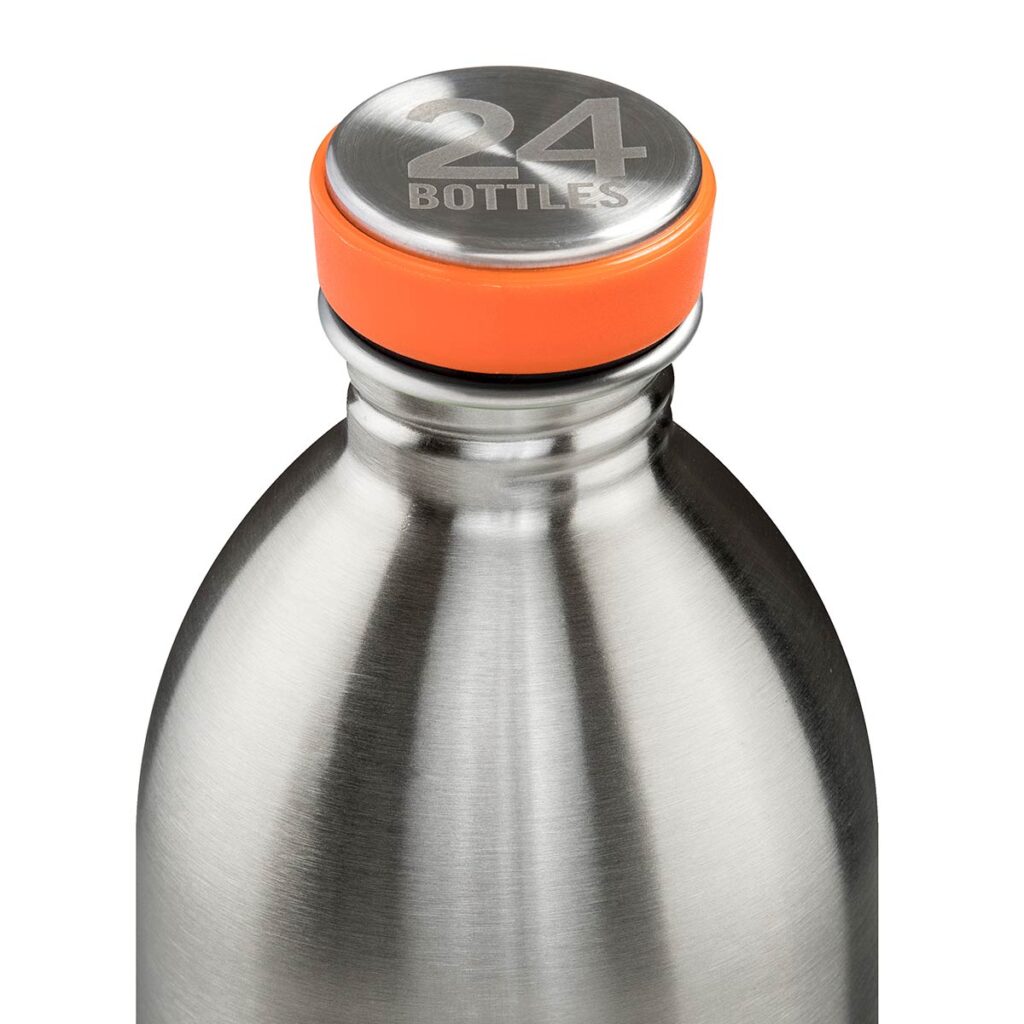 24Bottles Urban Brushed Steel 1L - superleichte Designtrinkflasche aus Edeltahl