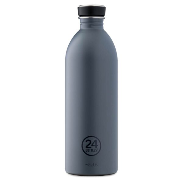 24Bottles Urban FORMAL GREY 1L - superleichte Designtrinkflasche aus Edelstahl GRAU