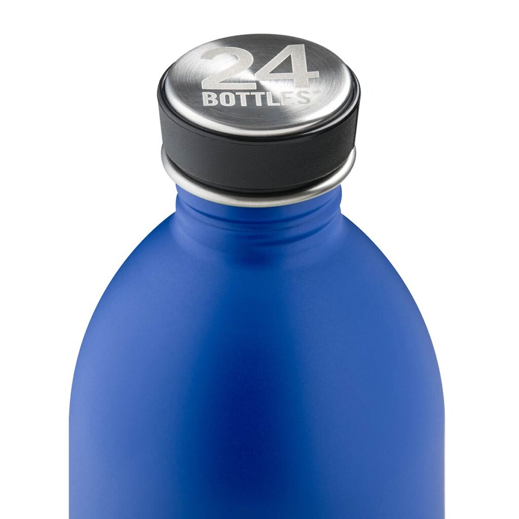 24Bottles Urban Gold blue 1L - superleichte Designtrinkflasche aus Edelstahl blau