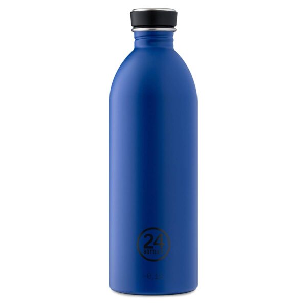 24Bottles Urban Gold blue 1L - superleichte Designtrinkflasche aus Edelstahl blau