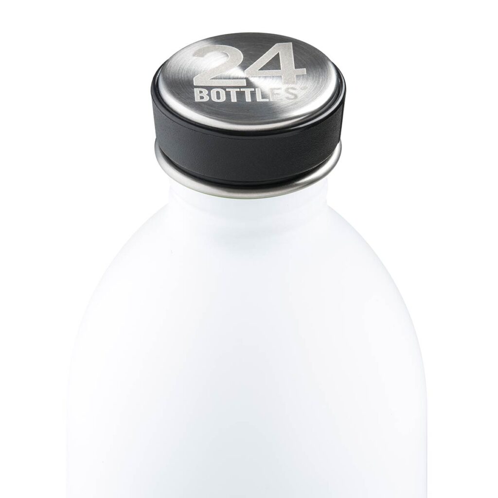 24Bottles Urban 1L - ICE WHITE - superleichte Designtrinkflasche aus Edelstahl - weiss