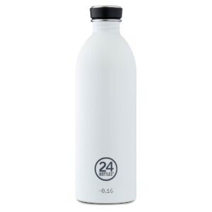 24Bottles Urban 1L - ICE WHITE - superleichte Designtrinkflasche aus Edelstahl - weiss