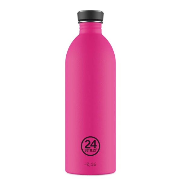 24Bottles URBAN Edelstahl-Trinkflasche 1000 ml – Farbe Passion Pink. Wiederverwendbar, BPA-frei & klimaneutral. Nachhaltige Alternative zu Plastikflaschen.